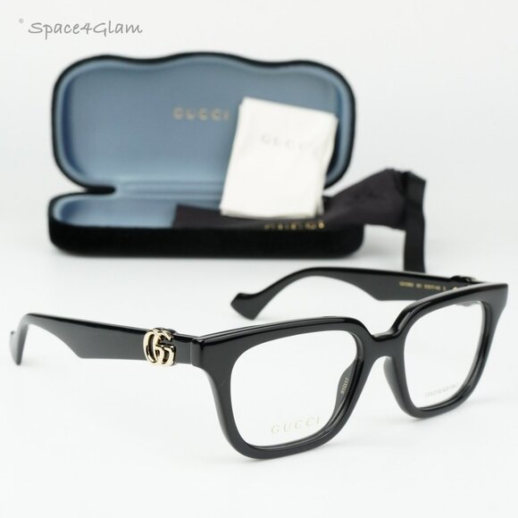 BRAND NEW Gucci GG1536O 001 Black Square Women Eyeglasses GG 1536O - Picture 3 of 11